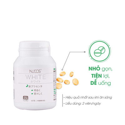 Viên uống hỗ trợ sáng da, giảm thâm nám Nucos White (Hộp 60 viên)