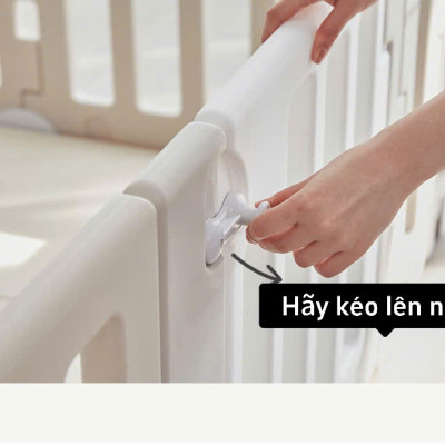 Leaf Babyroom Circle - Hàng rào chắn / Quây cũi nhựa kiểu dáng hình chiếc lá bảo vệ an toàn cho bé Sản Xuất tại Hàn Quốc
