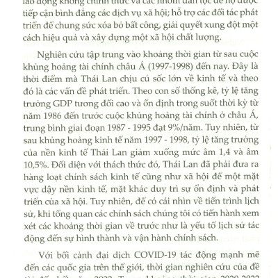 Chính Sách Phân Phối Thu Nhập Của Thái Lan Và Hàm Ý Cho Việt Nam (Sách chuyên khảo)