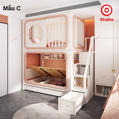 [Miễn phí vận chuyển & lắp đặt] Giường tầng trẻ em thông minh cao cấp Ohaha - GTCC030
