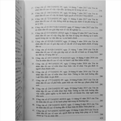 Sách Tổng Hợp Công Văn Của Tòa Án Nhân Dân Tối Cao Hướng Dẫn Nghiệp Vụ và Giải Đáp Thắc Mắc Trong Lĩnh Vực Dân Sự, Tố Tụng Dân Sự - V2287T