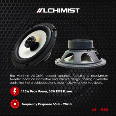 Bộ 2 Loa Cánh Đồng Trục Alchimist AS-G65C - Công suất lớn, Âm thanh Hi-Fi