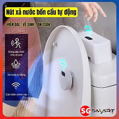 Nút xả bồn cầu tự động. Bộ xả bồn cầu cảm ứng không chạm chống nước bộ dụng cụ gia đình.