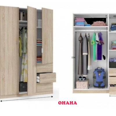 TỦ QUẦN ÁO HIỆN ĐẠI NHIỀU NGĂN OHAHA - TQA042