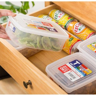 Combo 02 hộp nhựa bảo quản thực phẩm Nakaya 1300ml, có nắp mềm - Nội địa Nhật Bản