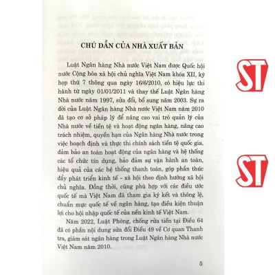 Sách - Luật Ngân Hàng Nhà Nước Việt Nam (Hiện Hành) (Sửa Đổi, Bổ Sung Năm 2022) - NXB Chính Trị Quốc Gia