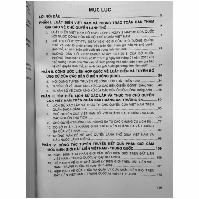 Sách ChủQuyền Biển Đảo Và Biên Giới Trên Đất Liền Việt Nam - Trung Quốc Tiến Tới Vì Hòa Bình, Ổn Định, Hữu Nghị, Hợp Tác, Phát Triển - V1041P