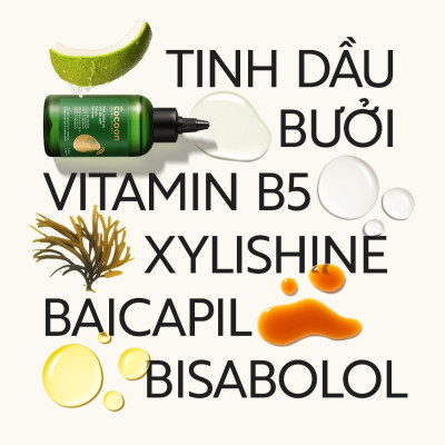 Combo Nước dưỡng tóc bưởi pomelo Cocoon 140ml + Serum Sa-chi phục hồi tóc COCOON 70ml