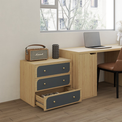 [Happy Home Furniture] BANA, Táp đầu giường 3 ngăn kéo, 70cm x 45cm x 61cm ( DxRxC), THK_121