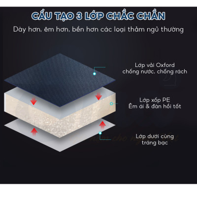 Đệm ngủ trưa văn phòng gấp gọn EMA loại cao cấp dày 1cm - tặng kèm túi đựng