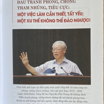 Kiên Quyết, Kiên Trì Đấu Tranh Phòng, Chống Tham Nhũng, Tiêu Cực, Góp Phần Xây Dựng Đảng Và Nhà Nước Ta Ngày Càng Trong Sạch, Vững Mạnh