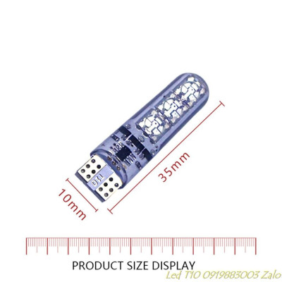 <NEWTREND> Bộ 2 đèn Led T10, W5W RGB 16 màu kèm Remote điều khiển 6 SMD 5050 lắp đèn led demi,biển số, cốp sau