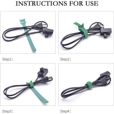 Combo 10 Băng Gai Nhiều Màu Dính 2 Mặt Cuốn Và Bó Dây Sạc, Dây Cáp, Dây Tai Nghe, Tiện Dụng, Làm Gọn Dây - TakyHome 5678