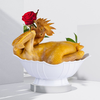 Bát đựng gà ngày tết có cỗ bàn gia đình chất liệu melame siêu bền hình thuyền đẹp mắt. Bát đựng gà nguyên con, bát đựng hoa quả gọn gàng vô cùng tiện dụng