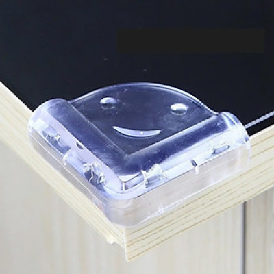 Set 4 Bịt Góc Bàn Ghế Silicon Trong Suốt (Kèm Keo 2 Mặt) - Bo Góc Chống Va Chạm An Toàn Cho Trẻ Em