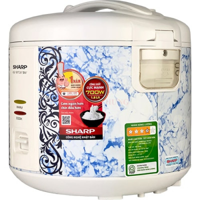 Nồi cơm điện nắp gài Sharp 1.8 lít KS-181TJV/"AB"/"BM"/"PB" - Hàng chính hãng