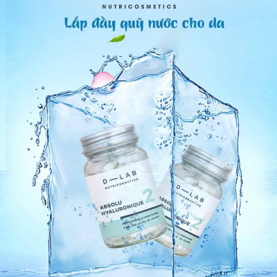 Viên uống D-LAB • Dưỡng ẩm Cấp nước cho da ️ • Ngăn lão hóa ️• Mờ nếp nhăn • Absolu Hyaluronique • Pure Hyaluronic • Pháp