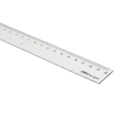 Thước Kẻ Nhựa Học Sinh 20Cm Deli, Trong Suốt - Combo 3 Chiếc - E6220