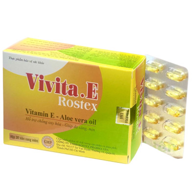 Vitamin E 400iu  vivita.E 400 - Hộp 30 viên nang - đẹp da, chống lão hóa