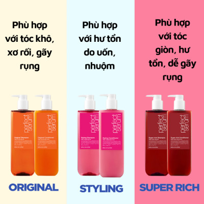 Dầu gội Serum dưỡng tóc mềm mượt, vào nếp, hỗ trợ phục hồi tóc hư tổn Mise en Scène Shampoo Hàn Quốc 680ml