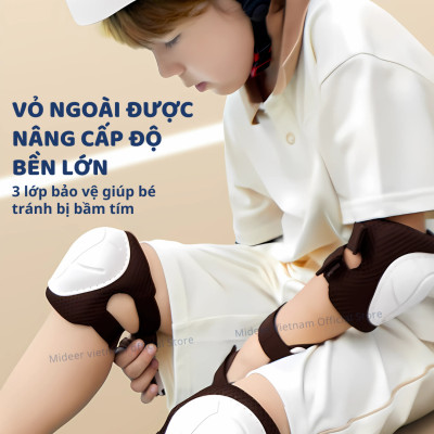Đồ bảo hộ tay chân kèm mũ cho bé Mideer Protective Clothing Bike, đồ chơi vận động cho bé