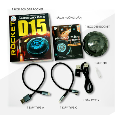 Siêu phẩm  D15 Rocket chuyển đổi màn hình Android ô tô - Cấu hình khủng RAM 8GB/ RAM 265GB/ QCM-6125