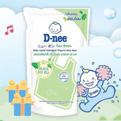 Dung Dịch Giặt Quần Áo Cho Bé D-Nee - Túi 600ml (Xanh Lá)