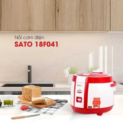 Nồi Cơm Điện SATO 18F041 1.8L - Thiết kế sang trọng hiện đại, màu sắc tinh tế - Miễn phí vận chuyển toàn quốc - Hàng chính hãng