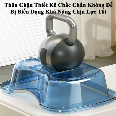 Chậu Gội Đầu Tại Giường KUNBE Mẫu Trong Suốt Tiện Lợi Cho Người Già Người Bệnh Mẹ Bầu