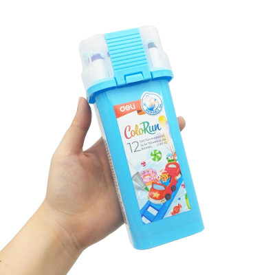 Hộp Bút 12 Màu Deli Marker Colorun - Deli EC187-12