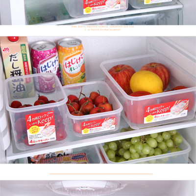 Hộp nhựa trong đựng thực phẩm hình vuông 1,3 lít - Hàng nội địa Nhật Bản