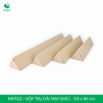 MHTG2 - D5x45 cm - 60 Hộp trụ dài tam giác thay thế ống giấy - Hộp carton đóng gói hàng