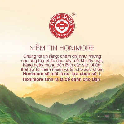 Combo Mật ong nguyên chất Honimore Hoa Cao Nguyên 630g/chai tặng 1 chai Mật ong Hoa Vải Thiều 360g - tăng cường sức đề kháng