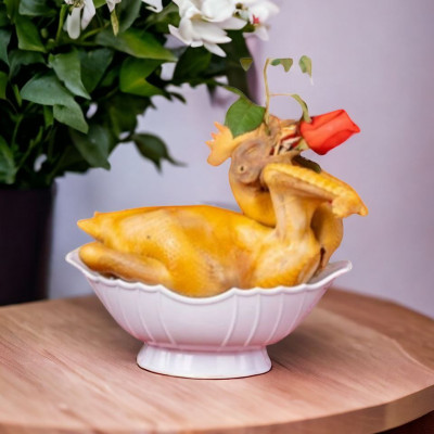 Bát đựng gà ngày tết có cỗ bàn gia đình chất liệu melame siêu bền hình thuyền đẹp mắt. Bát đựng gà nguyên con, bát đựng hoa quả gọn gàng vô cùng tiện dụng