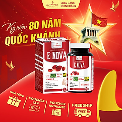 Viên uống ENova hỗ trợ ngăn ngừa lão hóa da, giữ làn da luôn tươi trẻ (60 viên) - Nutramed