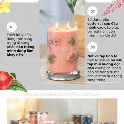 Nến ly tròn sáp đậu nành Yankee Candle size L (567g) - Smoked Vanilla & Cashmere