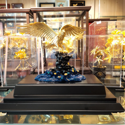 Tượng chim đại bàng  Mẫu 1 (17x29x34cm) MT Gold Art- Hàng chính hãng, trang trí nhà cửa, phòng làm việc, quà tặng sếp, đối tác, khách hàng, tân gia, khai trương 