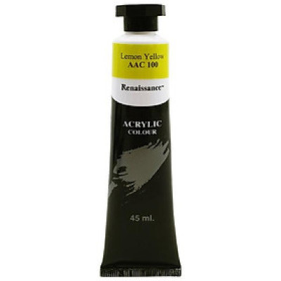 Tuýp Màu Acrylic 45 ml - Renaissance #100 - Lemon Yellow