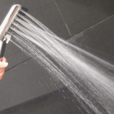 Bộ dây tay sen vuông 3 chế độ chảy chất liệu ABS mạ Chrome Eurolife EL-201SH (Trắng bạc)