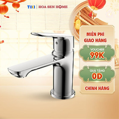 Vòi lavabo nóng lạnh TUSLO F002 Luxury chất liệu đồng nguyên chất, mạ Crom-Niken, công nghệ tạo bọt khí hiện đại - Hoa Sen Home - Hàng chính hãng