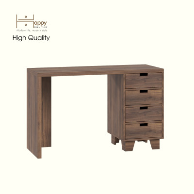 HAPPY FURNITURE , ALVA - Bàn làm việc 4 ngăn kéo, BAN_126 , 120cm x 45cm x 75cm DxRxC