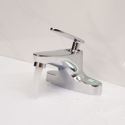 Vòi Lavabo nóng lạnh 2 chân Đồng mạ Chrome Eurolife EL-CAM03 (Trắng bạc)
