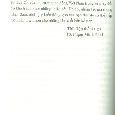 Thay Đổi Cơ Cấu Việc Làm Và Thu Nhập Của Lao Động Việt Nam Trong Bối Cảnh Tham Gia Vào Chuỗi Giá Trị Toàn Cầu (Sách chuyên khảo) - TS. Phạm Minh Thái (Chủ biên)