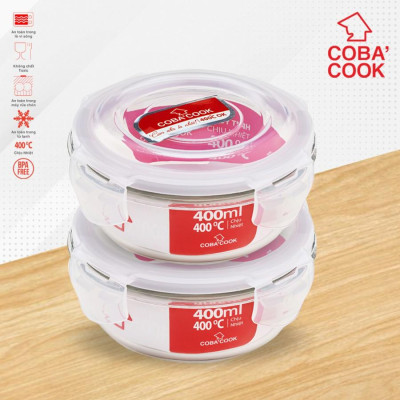 Bộ 2 Hộp Thủy Tinh Đựng Thực Phẩm COBA