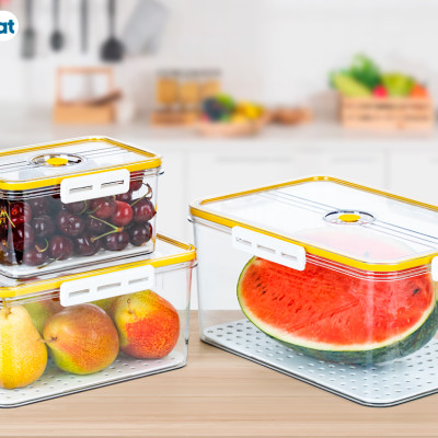 BỘ 3 HỘP THỰC PHẨM CHỮ NHẬT CAO CẤP KHÓA GÀI VIỆT NHẬT HOKORI - Hàng chính hãng (Giao màu ngẫu nhiên)