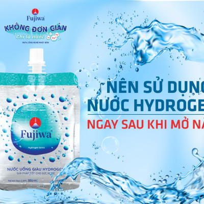 Hộp 12 Túi Nước Uống ION Kiềm Giàu Hydrogen Cao Cấp Fujiwa Dạng Túi Bạc - Detox nhanh Chống Oxy hoá mạnh 