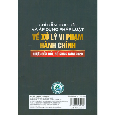 Sách - Chỉ dẫn tra cứu và áp dụng pháp luật về xử lý vi phạm hành chính được sửa đổi, bổ sung năm 2020 - Tập 1