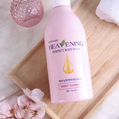 Bộ 01 Dầu Gội & 01 Dầu Xả chăm sóc tóc cao cấp, suôn mượt + 01 Sữa tắm dưỡng ẩm, làm trắng da toàn thân Hàn Quốc Heavening Perfect 750ml - Nhập khẩu Hàn Quốc