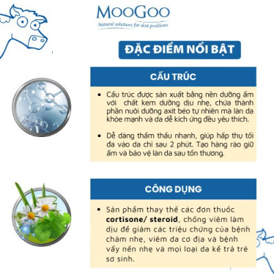 Kem bôi viêm da cơ địa, vảy nến, chàm sữa em bé, da nhạy cảm chiết xuất rau má MooGoo thương hiệu nội địa Úc thuần chay