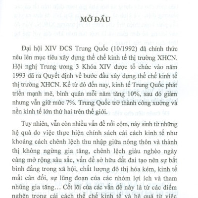 Hoàn Thiện Thể Chế Kinh Tế Thị Trường Xã Hội Chủ Nghĩa Ở Trung Quốc Từ Sau Đại Hội XVIII Đảng Cộng Sản Trung Quốc